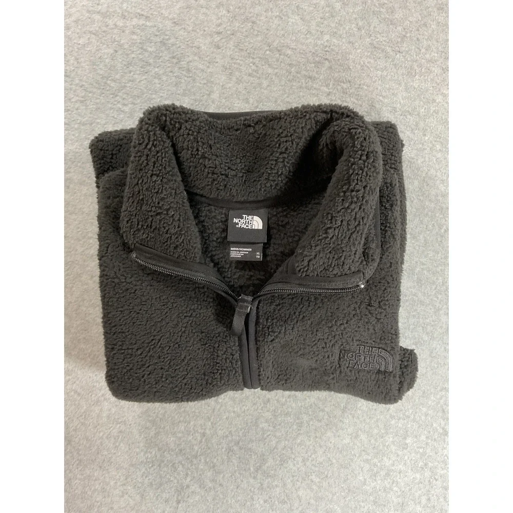 The North Face Mens XL Sherpa Fleece Vest Full Zip Gray High Pile 1790